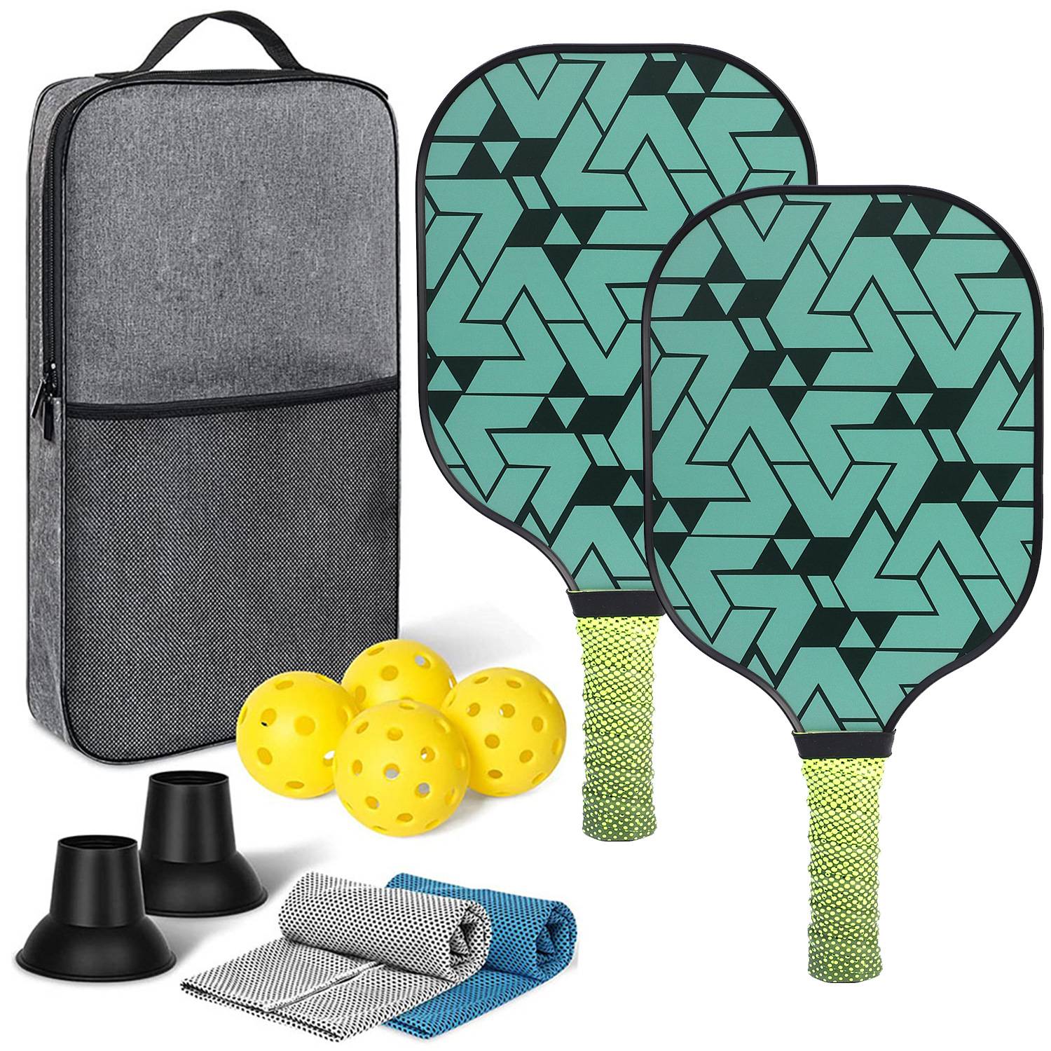 [Ultra-Light match-level carbon fiber-6] Double-shot+4 ball+backpack+two sweat towels+two pickups
